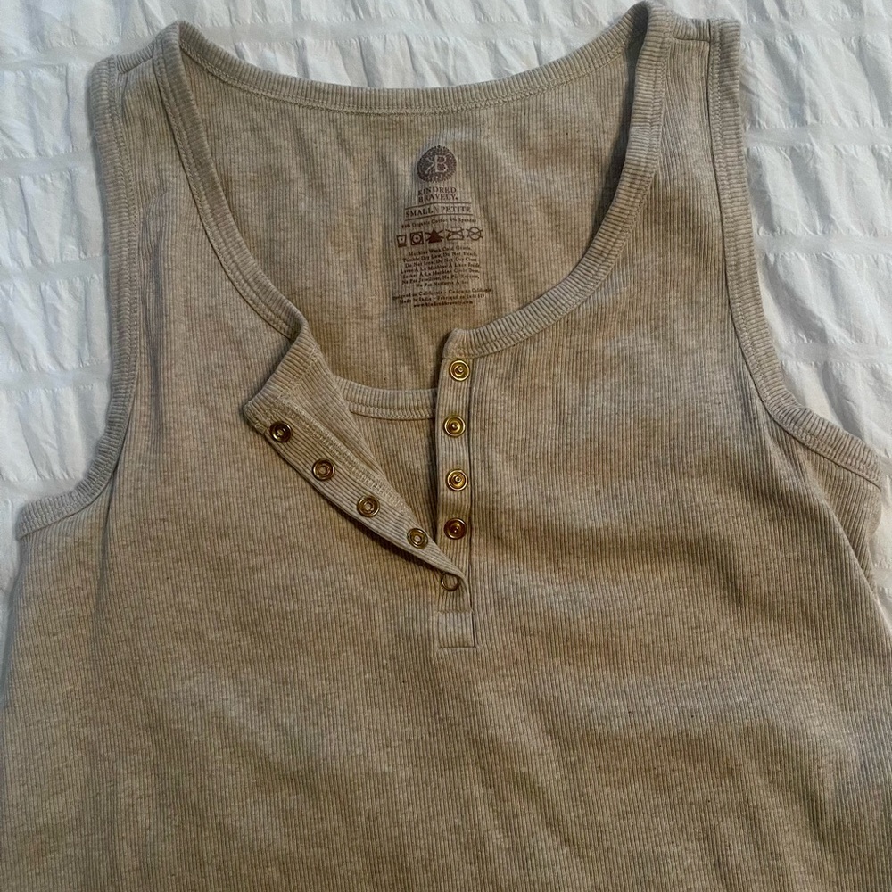 Kindred bravely organic cotton nursing tank, size small, color-oatmeal Heather